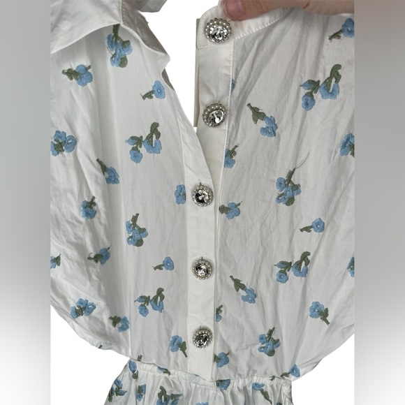 NWT Dream Sister Jane Lapis Shell Shirt Dress Women's Size Large Brilliant White - Picture 2 of 12